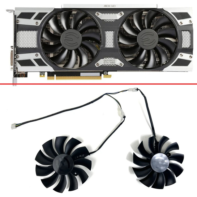 2pcs DIY 87MM 4PIN PLA09215B12H GTX1080 TI GTX1070 1060 GPU Ventilador Para EVGA GTX 1080 1070 1060 GTX1060 De Placa De