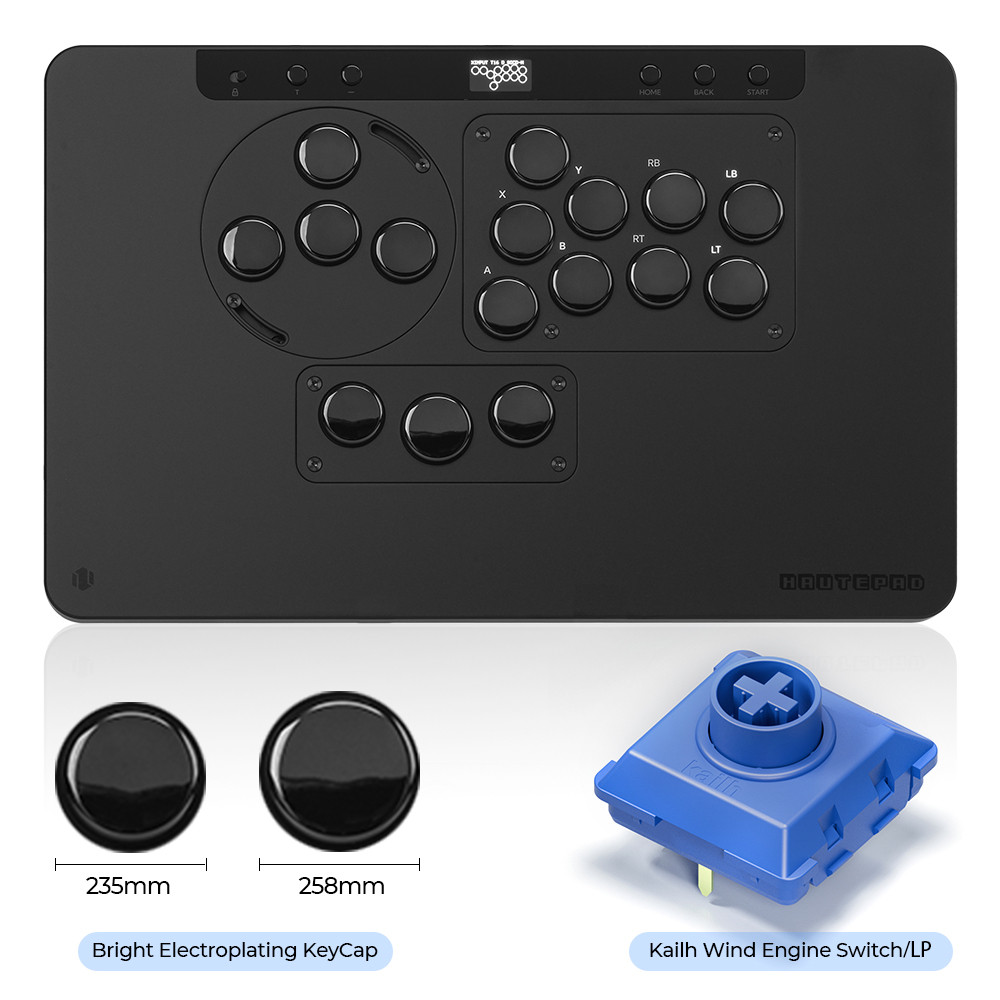 Haute42 Arcade Controlador Sem Alavanca HautePad X Stickless Fightstick Para PC/PS4/PS5 Hitbox Ambiente RGB PL/Módulo MX
