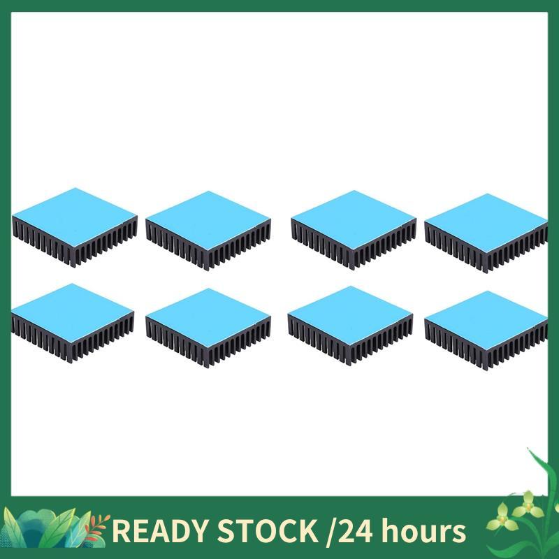 8 Pces 40X40X11mm Dissipador De Calor De Alumínio Radiador Refrigerador De Refrigeração Para Chip Eletrônico IC LED Com