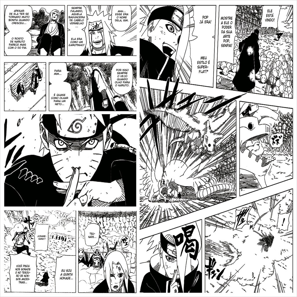 Papel De Parede Adesivo Lavável Quarto Mangá Naruto Anime Decoração 50x50