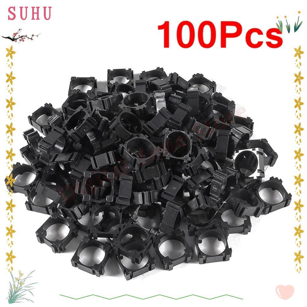 SUHU 100 Pçs/Saco 18650 Suporte De Célula , Plástico Cilíndrico , Portátil