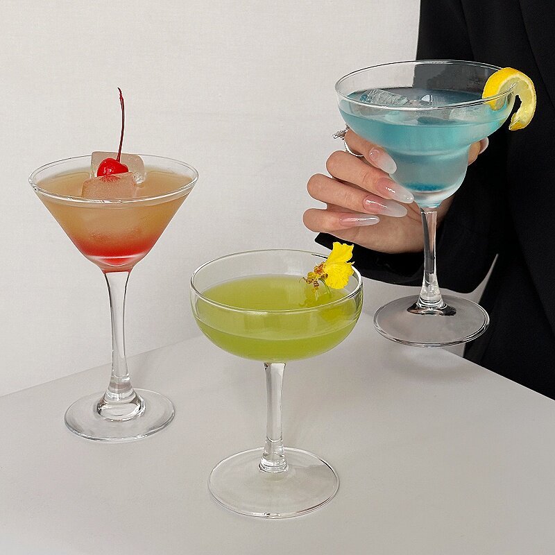 [Vidro bolha criativo] Cálice de champanhe Copo de coquetel Copo de Martini Conjunto de vidro Margarita - Copo de vinho