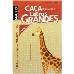 Scottini Caça-palavras | Letras Grandes | 96p | N.1034 | Difícil