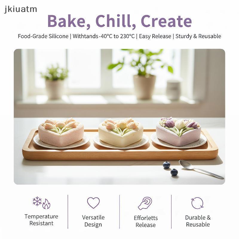 [jkiuatm] Molde De Silicone Em Forma De Coração 3D Para Artesanato De Velas De Sabão DIY , Arte De Casamento BR