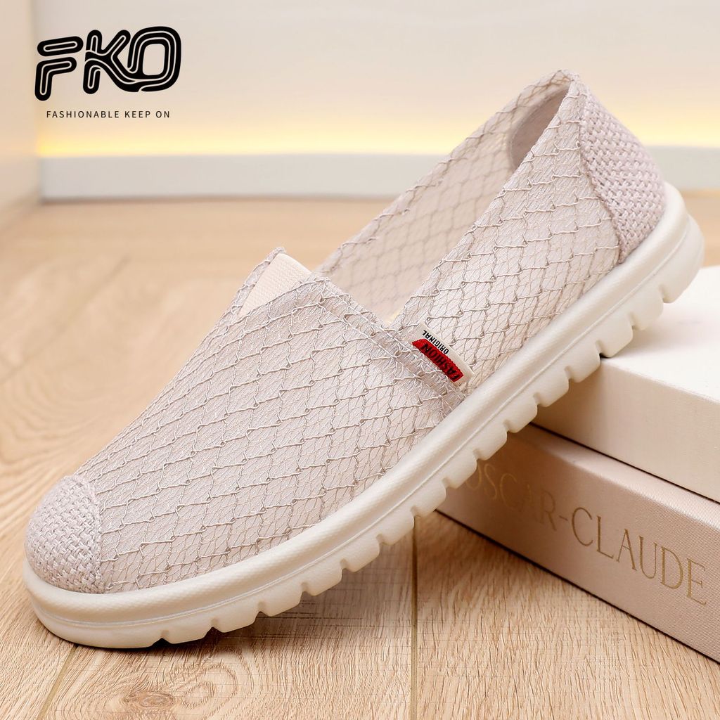 2026 novo estilo sapatos femininos verão malha respirável sapatos casuais femininos de sola plana sapatos preguiçosos sa