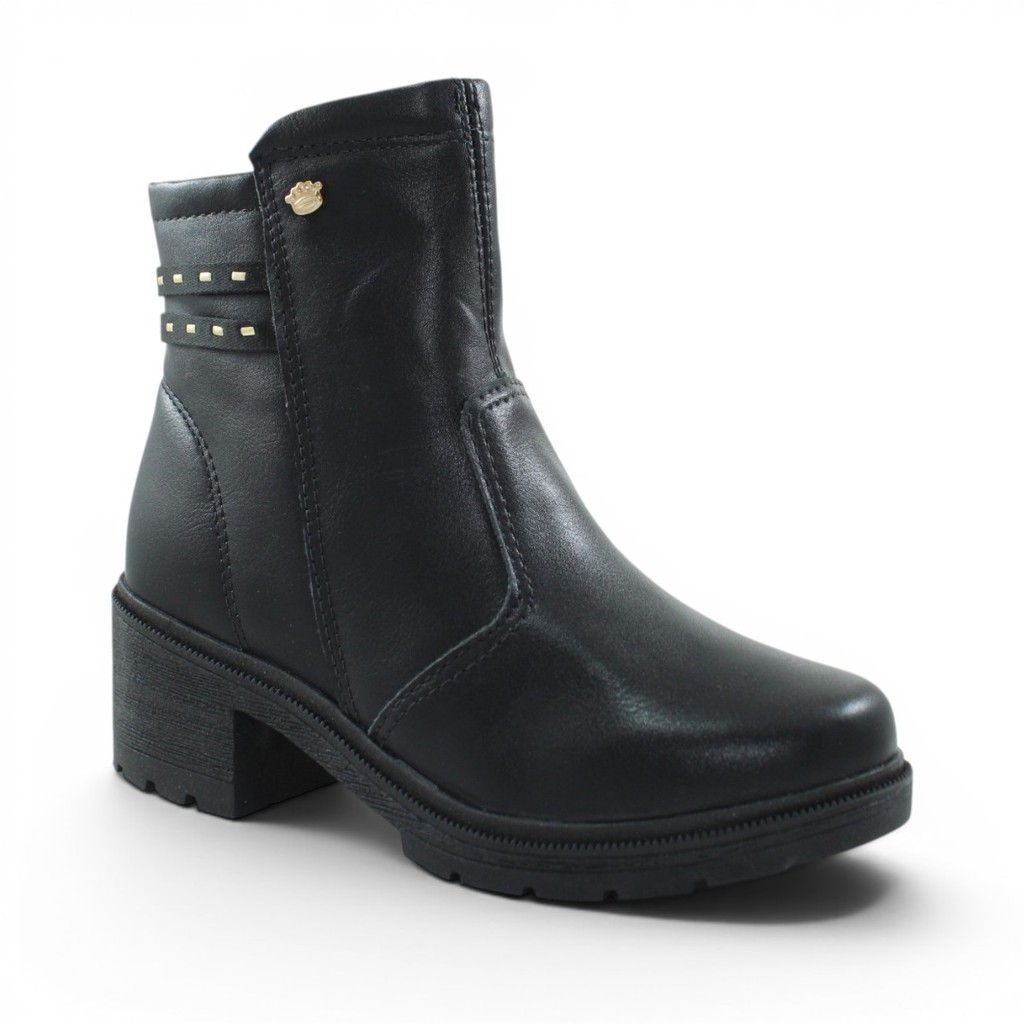 Bota Coturno Lisa Infantil Feminina Pink Cats Detalhes Dourados