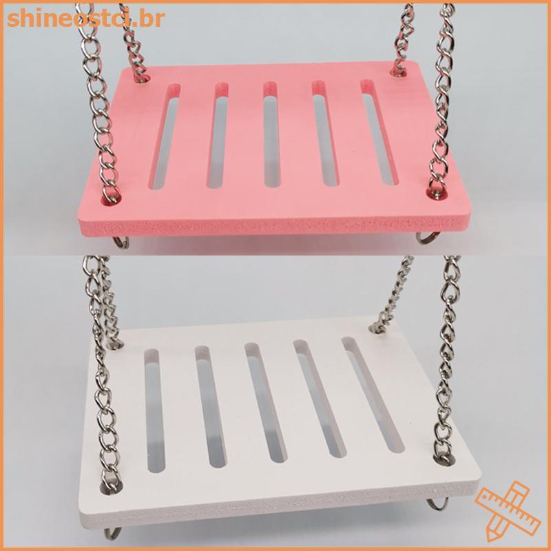 SHINE pet Hamster Brinquedos De Madeira Arco-Íris Ponte Gangorra Balanço Pequeno Animal ,