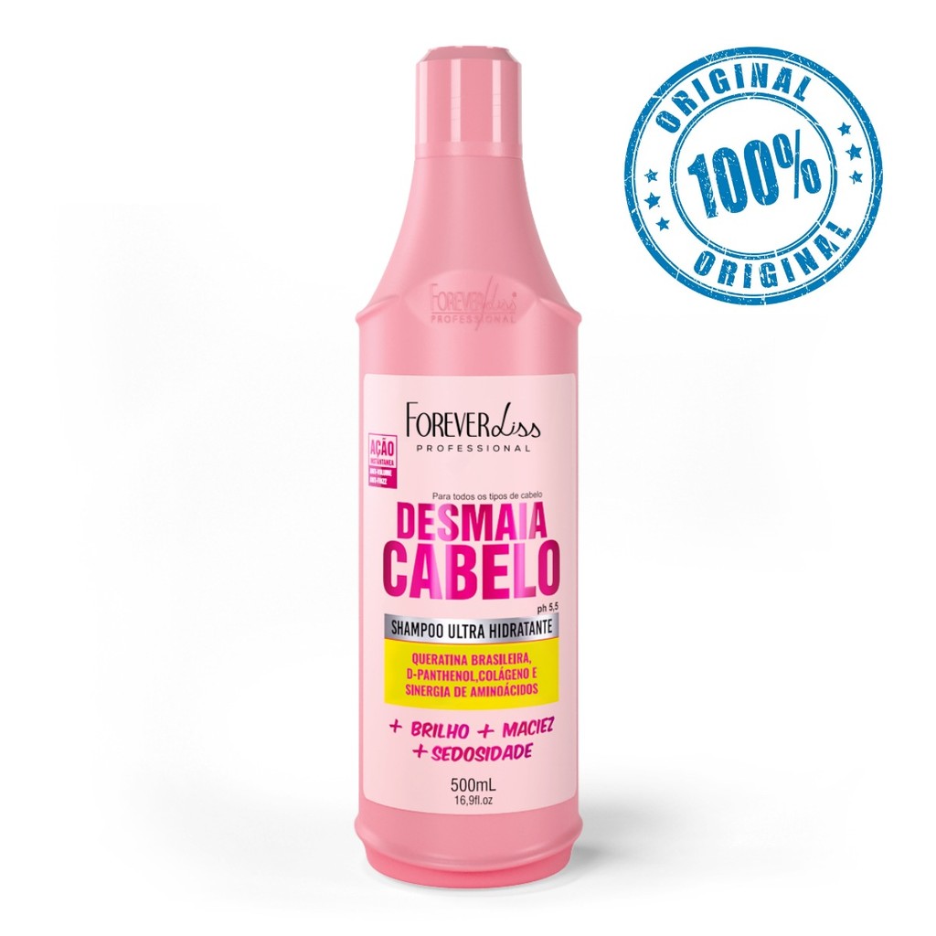 Shampoo Desmaia Cabelo Ultra Hidratante Forever Liss 500ml