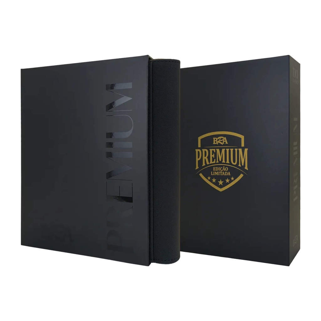 Pasta Premium 1x1 30 Folhas Frente e Verso 60 Cards TCG Jumbo Preta BRA - BC-2030-J