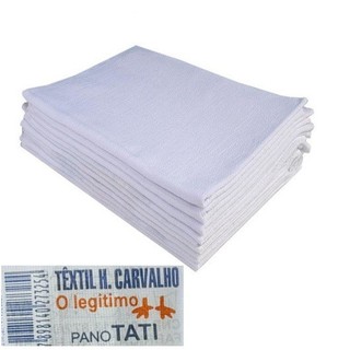 Pano De Prato Branco Pe De Galinha Kit Com 10 Peças