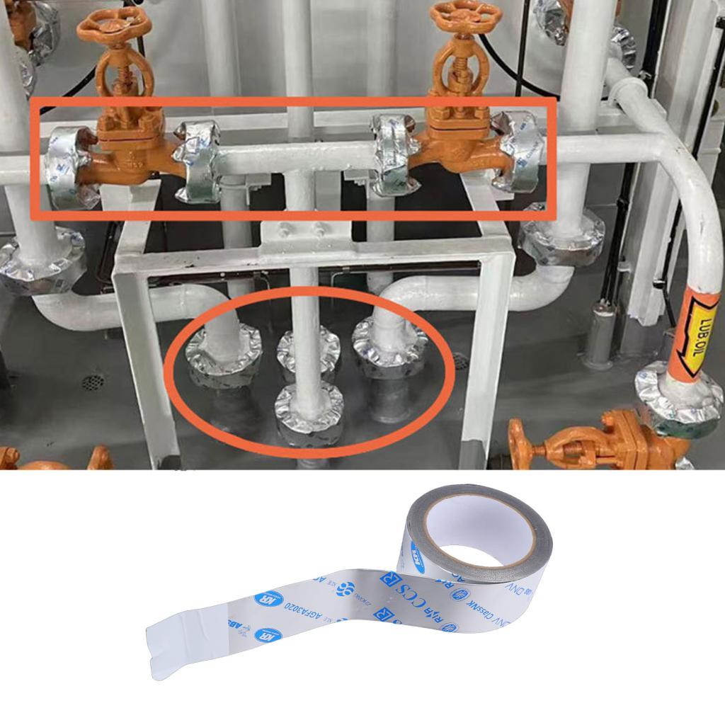 Toolgoing-BR fita anti-respingos para barco marinho, 2 polegadas x 32,8 pés, duto de folha de alumínio à prova de fogo
