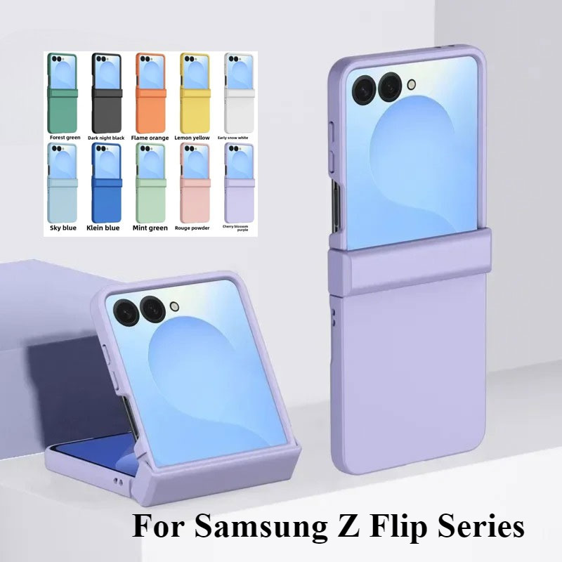 Pele Sentir Caso Duro Para Samsung Galaxy Z Flip 8 Flip7 7 FE 6 5 4 Proteção Com