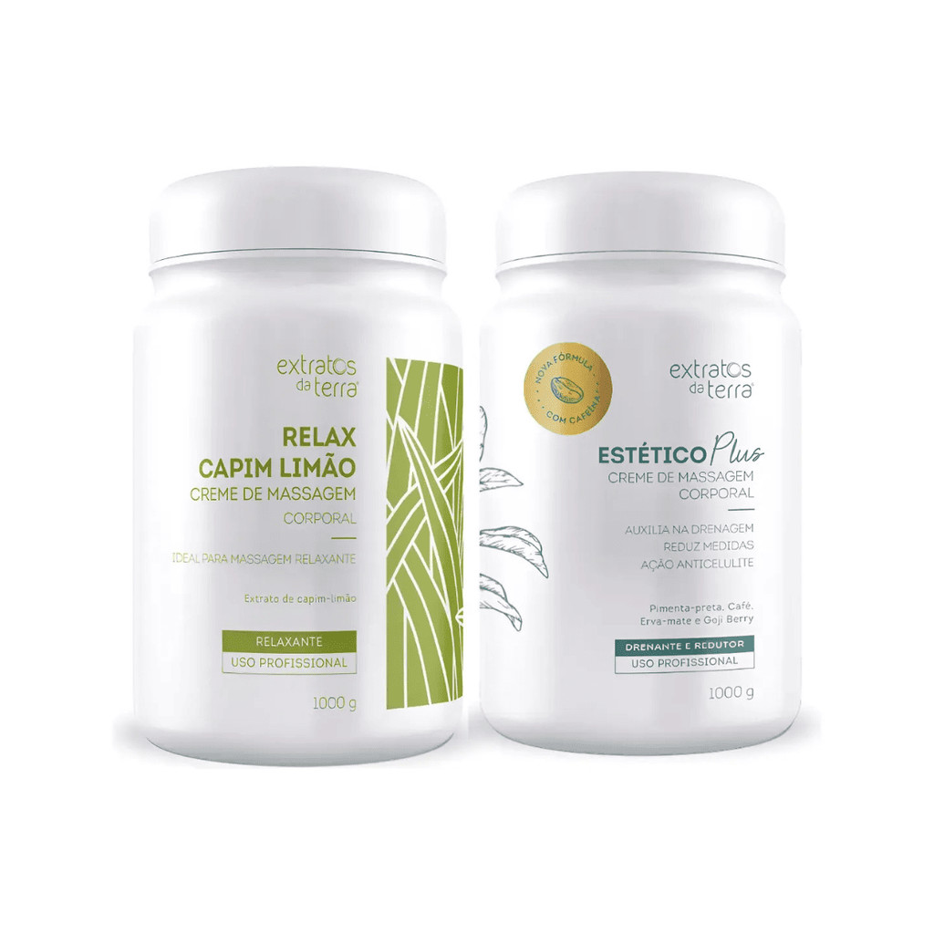 Kit Corporal Relax Capim + Estético Plus - Extratos Da Terra