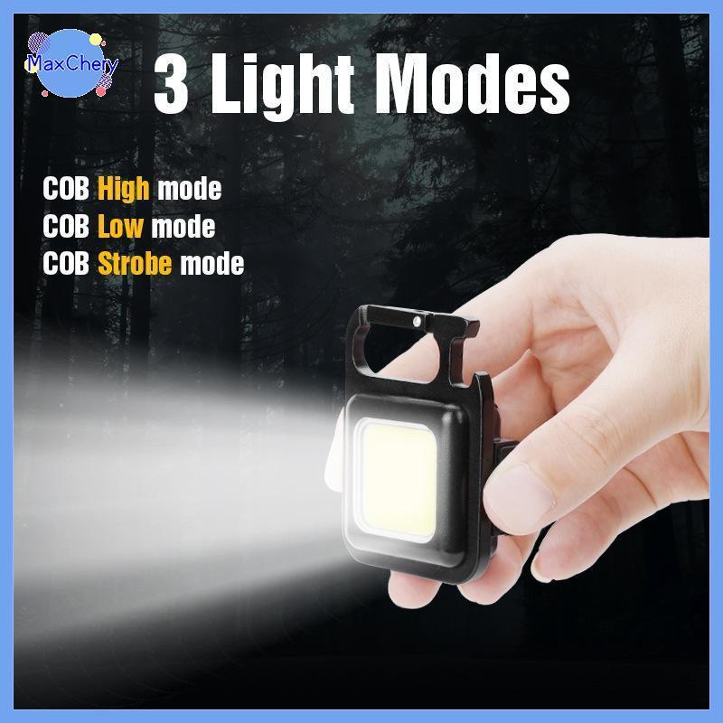 MCHY > COB Led Luz Camping Alta Potência Tipo-C Lanternas Recarregáveis Tocha Mini Lanterna Holofote Chaveiro De Trabalh