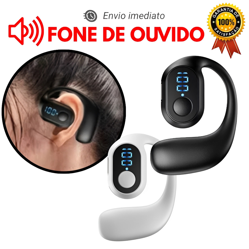 Fone Bluetooth Esportivo TWS à Prova d'Água pra Correr Reduz Ruído