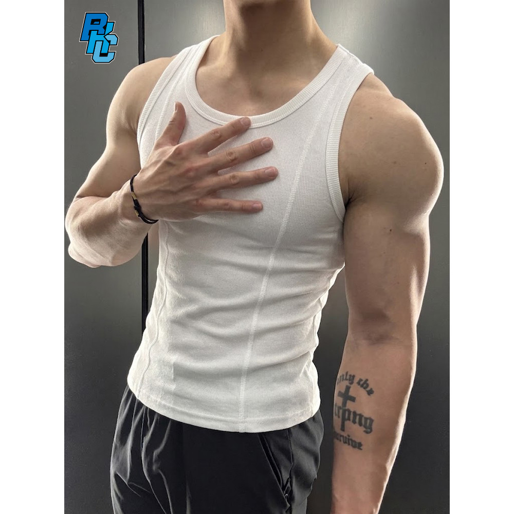 BKC Icebreaker American Ice Cotton Technology Tecido Fitness Colete Base de Textura Pesada Esportes Lazer Colete Sem Man