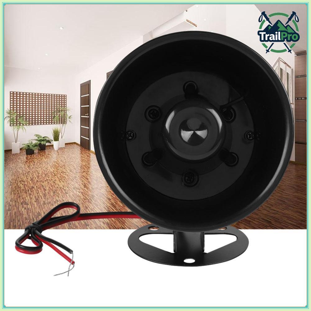 TrailPro Sonew DC 12V Sirene de alarme com fio para sistema de segurança residencial interno / externo à prova de fogo