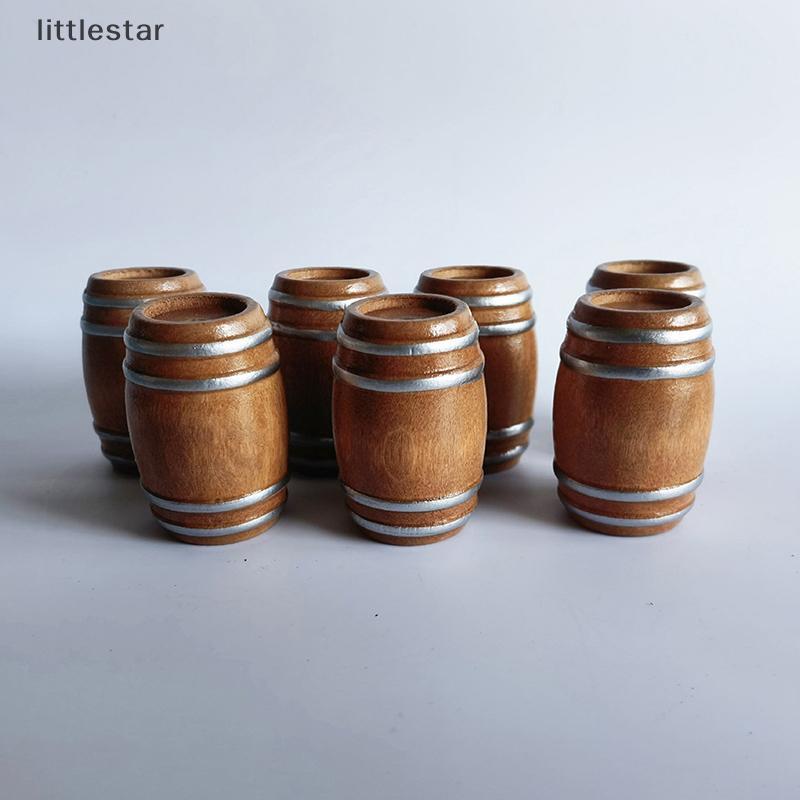 1 : 12 Minúsculo Barril De Vinho Tinto De Madeira Em Miniatura Cerveja Design Bonito E Elegante Para Casa De Boneca Aces