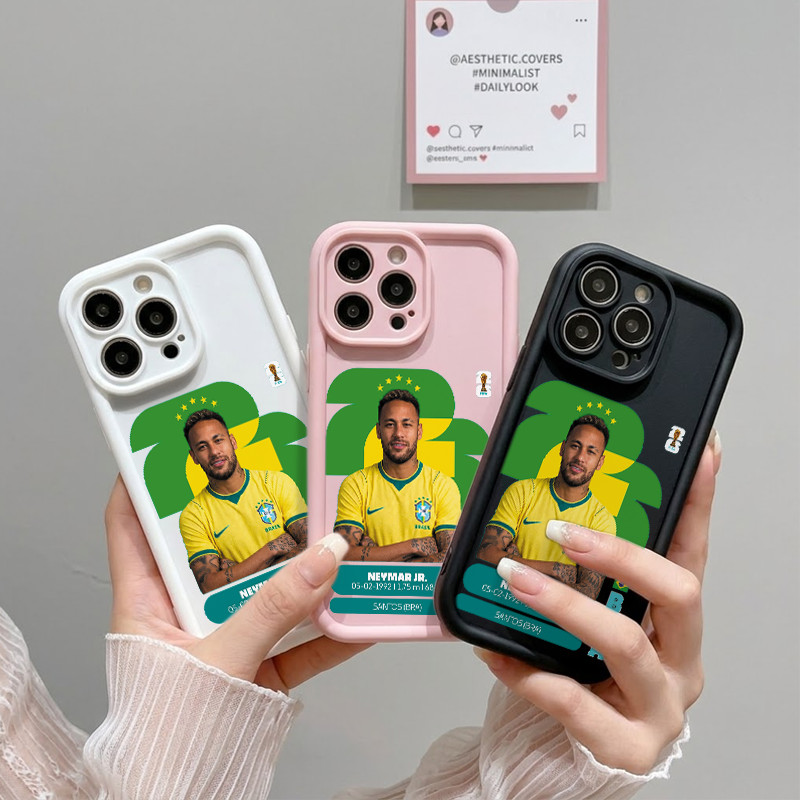 Futebol Superstar Neymar Fãs Presente Atualizado Capa Motorola Moto E13 E14 G10 G14 G22 G34 G53 G54 G84 Borda 60 Pro Cas