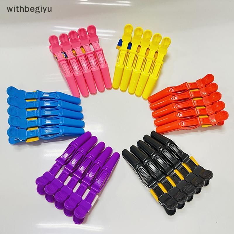 dfd 5 Pçs/Lote Grampo De Cabelo De Plástico Grampos De Cabeleireiro Seção Garra Clipes Jacaré Barbeiro Para Salão De Bel