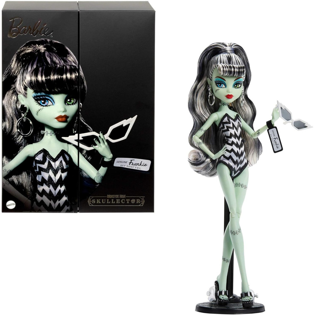 Boneca Barbie Monster High X Frankie Stein Com Maiô Inspirado Original E Sol