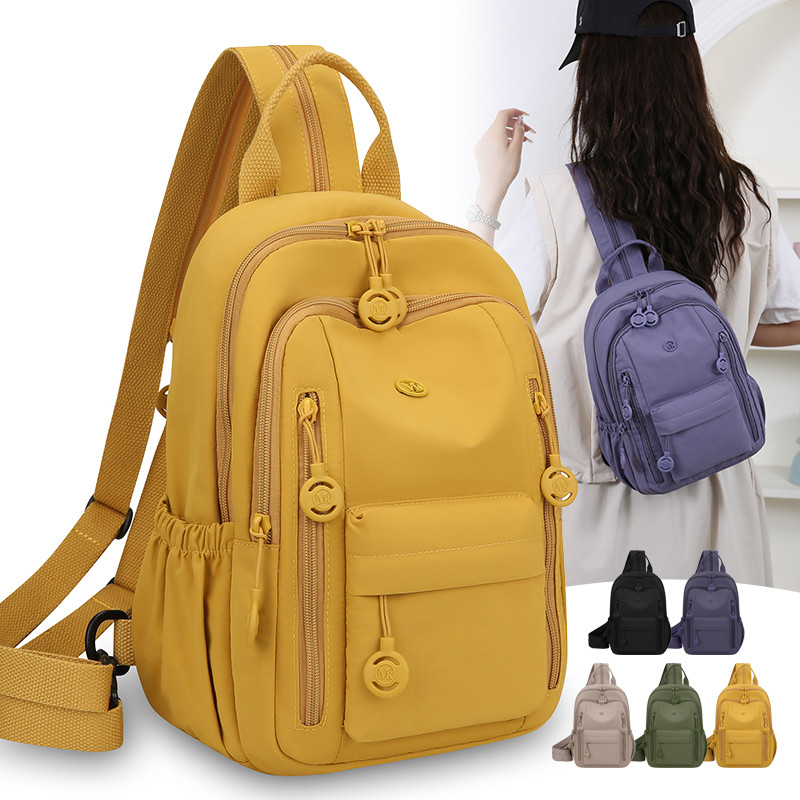 Taoxiaoqi lazer esportes mochila feminina grande capacidade leve All-Match múltiplas maneiras de volta cor sólida simple