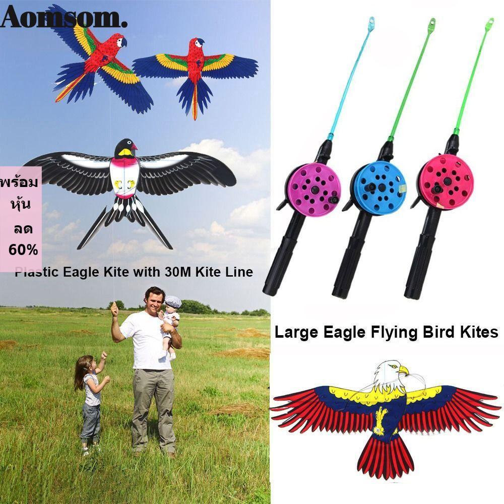 AOMSOM Grande Águia Pipas , 35cm Crianças Plástico Pipa , Brinquedo DIY Dos Desenhos Animados Pássaro Voador Jardim Espo