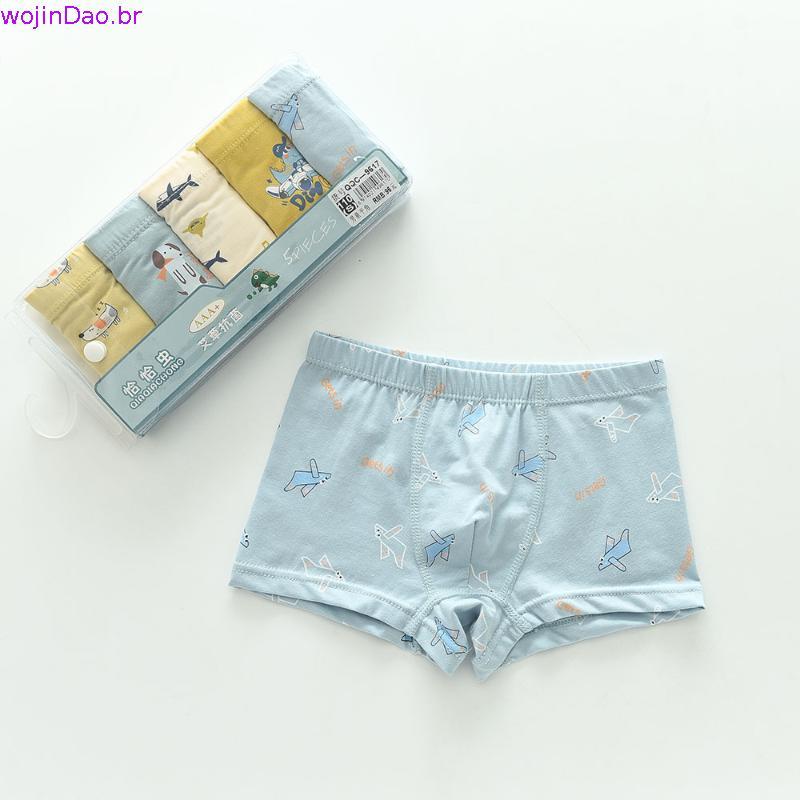 cueca infantil menino algodão cueca infantil Cha Cha Worm Calcinha Infantil Classe A Meninos Boxer Shorts Crianças Calça