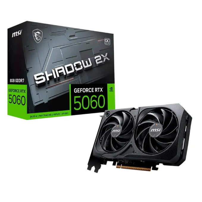 RTX 5060 PLACA DE VIDEO GEFORCE RTX 5060 SHADOW 2X NVIDIA