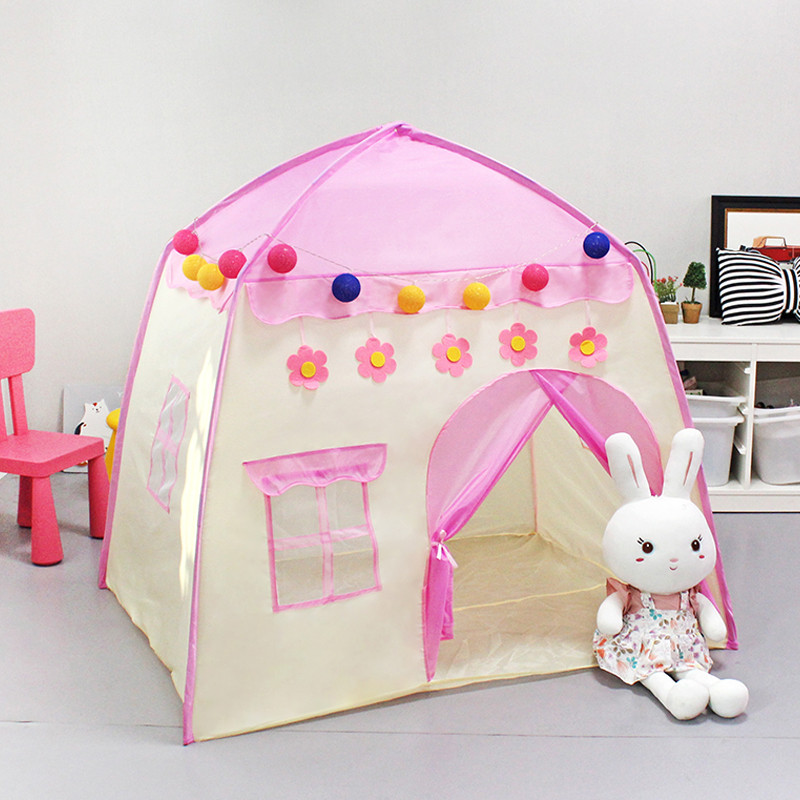 Tenda infantil interior princesa menina casa dormir Playhouse castelo do bebê pequena casa cama separada ferramenta útil
