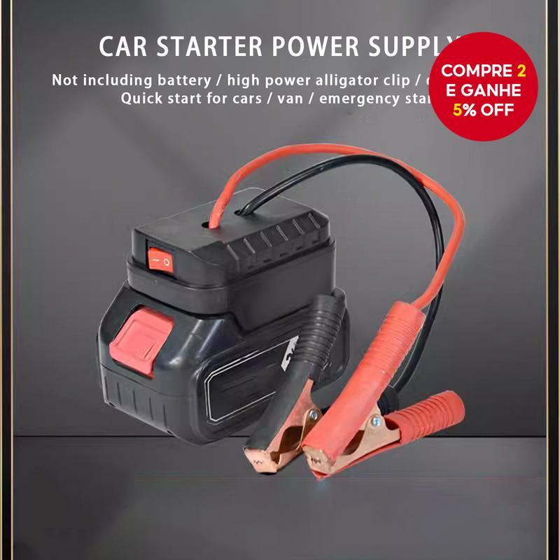 Adaptador Portátil Para Partida De Salto , Cabo Elétrico Makita , Carregador De Carro De Lítio Com Testador De Bateria D