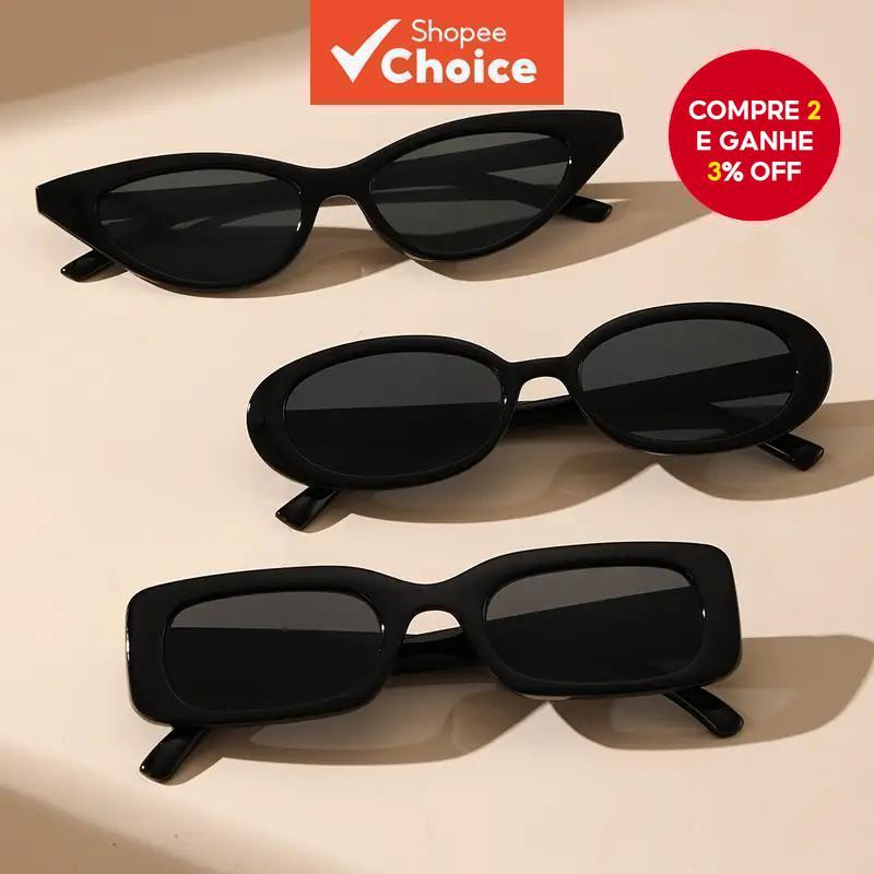 Óculos De Sol Para Festa De Natal , 3 Pacotes , Moda Pequena , Feminino , Preto , UV400 , Conjunto De Presente