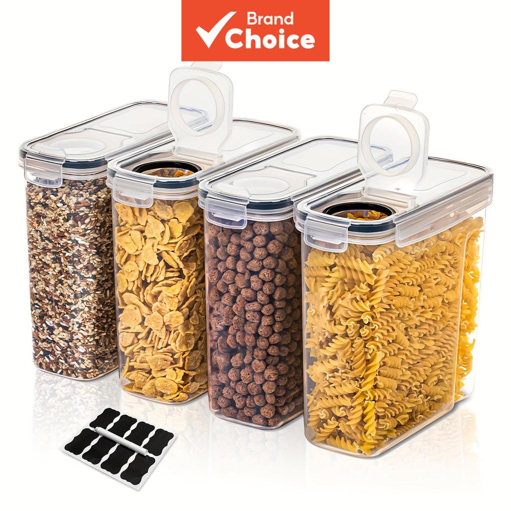 Recipiente hermético para alimentos secos, design empilhável, armazenamento de arroz, acessórios de cozinha, organizador