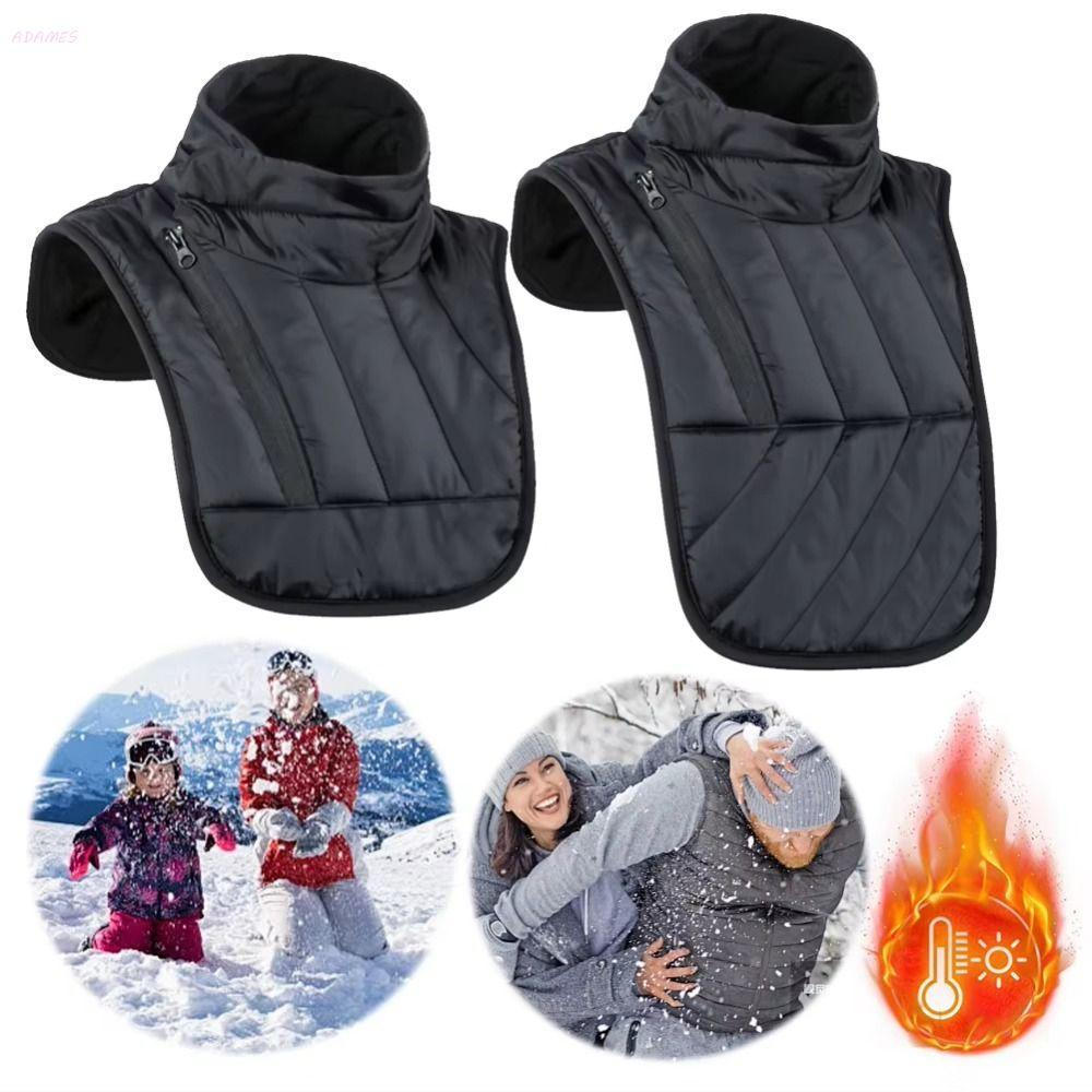 Colete De Ombro No Peito ADAMES , Aquecedor De Pescoço Para Motocicleta De Inverno Ajustável Espessado , Protetor À Prov