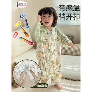 Crianças puro algodão Split-perna saco de dormir masculino feminino bebê primavera verão sensor de temperatura Anti-pont