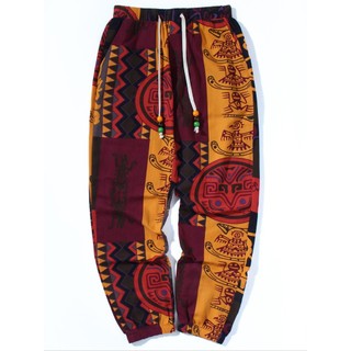 Calças Casuais Masculinas com Estampa Floral Vibrante - Corte Relaxado, Cintura com Cordão, Múltiplos Bolsos, Perfeitas 