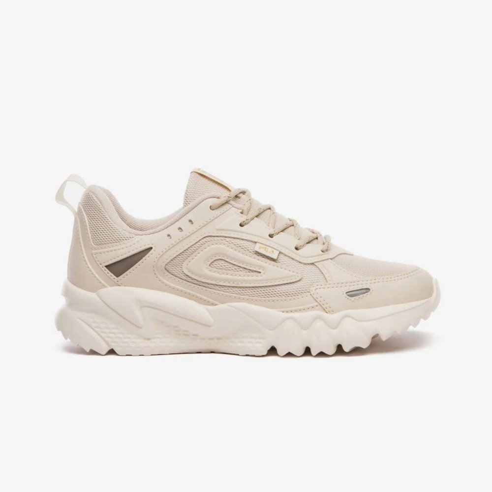 Tênis Fila Venture Tracer Lite Feminino Bege Casual Fashion Leve Confortável Urbano