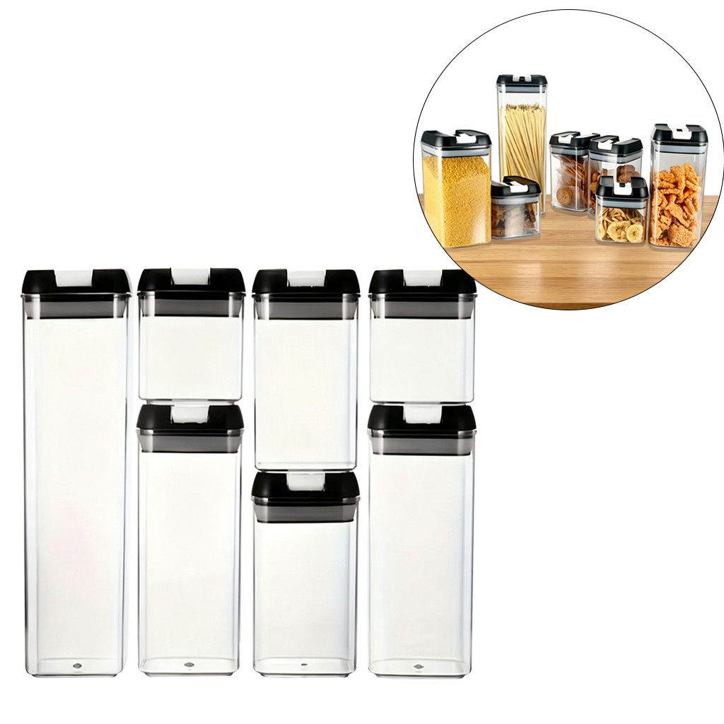Pote Hermético Acrílico Transparente Empilhável para Temperos Mantimentos e Cozinha