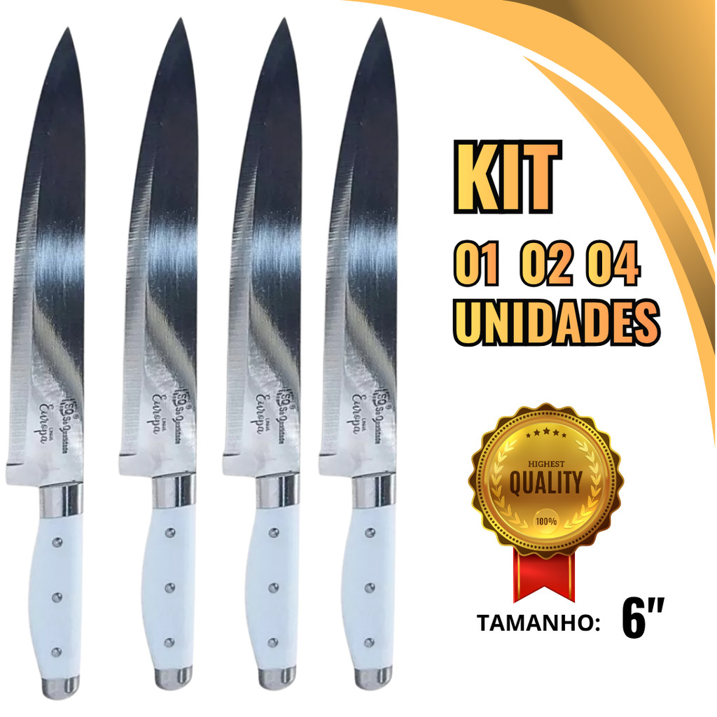 Facas Linha Europa 26.8 cm em Aço Inox – Resistência, Precisão e Qualidade para Chefs e Churrasqueiros
