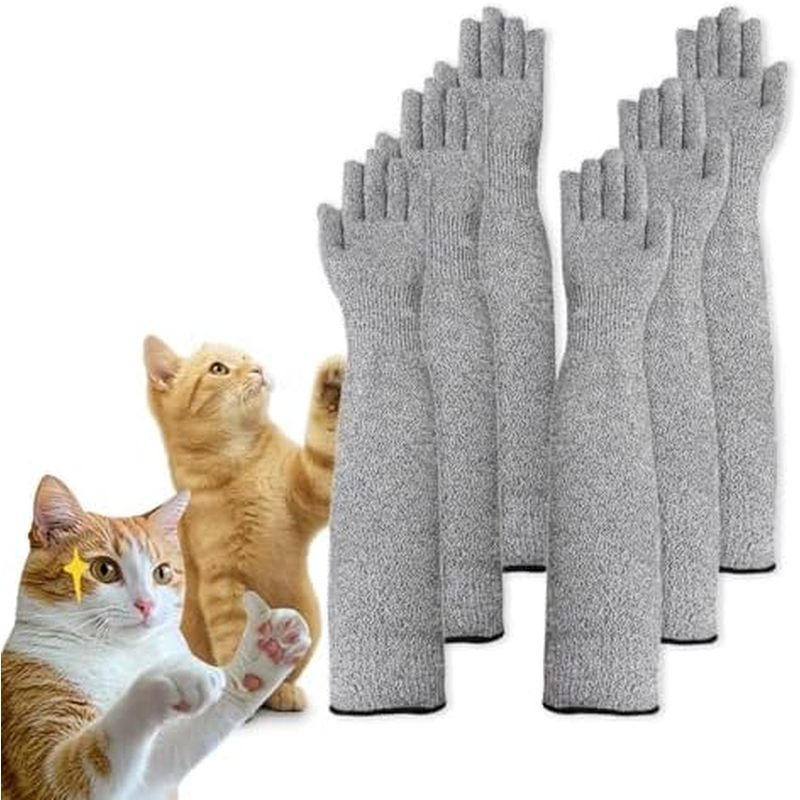 Mangas Ultraflexíveis Para Manejo De Animais De Estimação : Luvas Resistentes A Arranhões Kevlar De 15.7 Polegadas Cuida