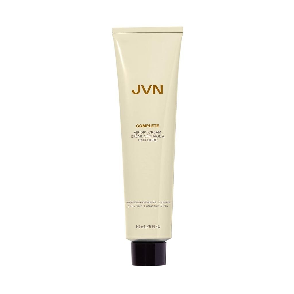 JVN Creme Secante Sem Calor, 5 Fl Oz, Creme Suavizante para Cabelo que Realça a Textura Natural, Creme para Cachos e Pro
