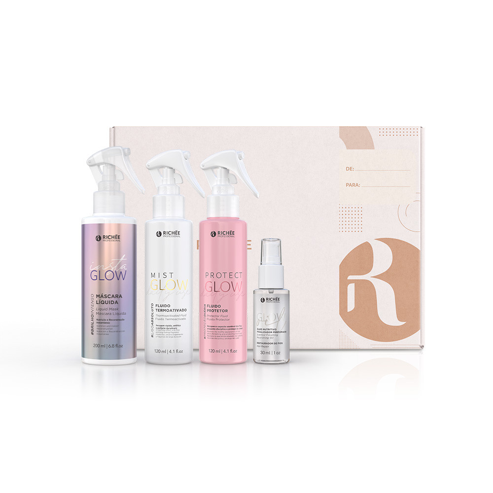 Kit Insta Glow, Protect Glow, Mist Glow e Oil Glow