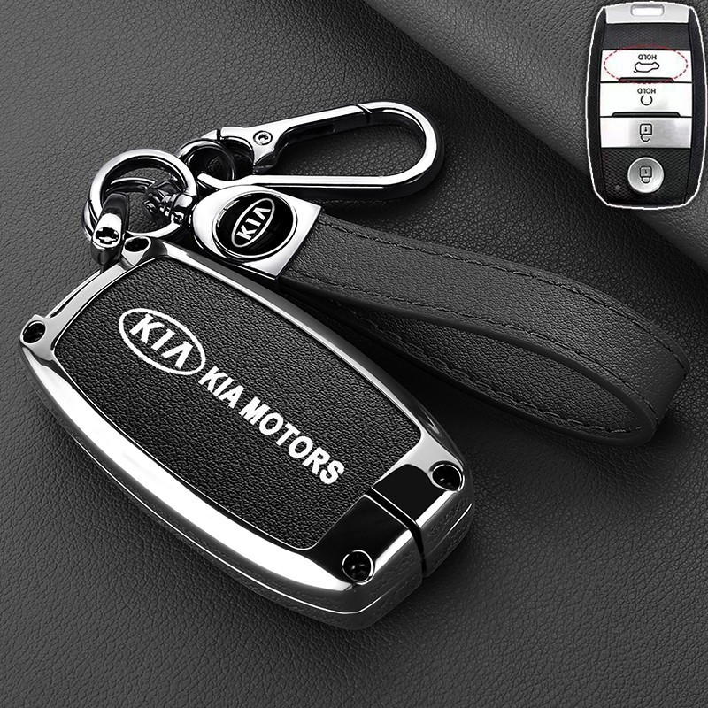 Capa de Chave de Carro em Liga Sem Chave para Stonic Sportage RIO Ceed Cerato Optima K5 Soluto Sorento Kia, Estojo para