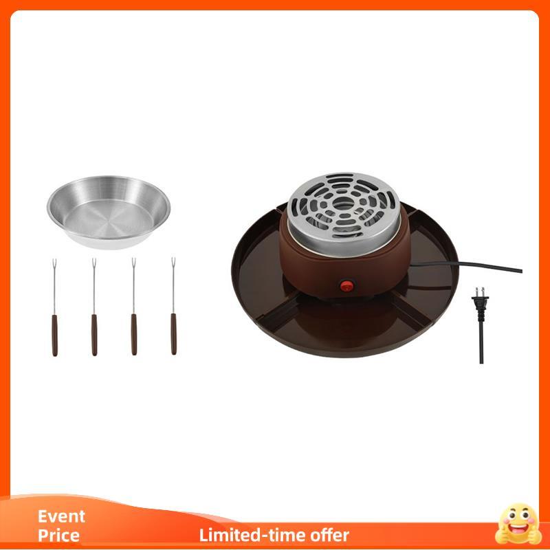 Fabricante De Smores Elétrico Para Festas 4 Bandejas Removíveis Molho De Chocolate Quente Torrador De Marshmallow Sem Ch