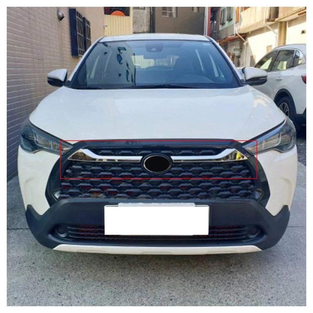 1 Par Tampa Da Grade Central Dianteira Malha Guarnição Capa Prata Apto Para Toyota Corolla Cross 2024 2023 2022 2021 202