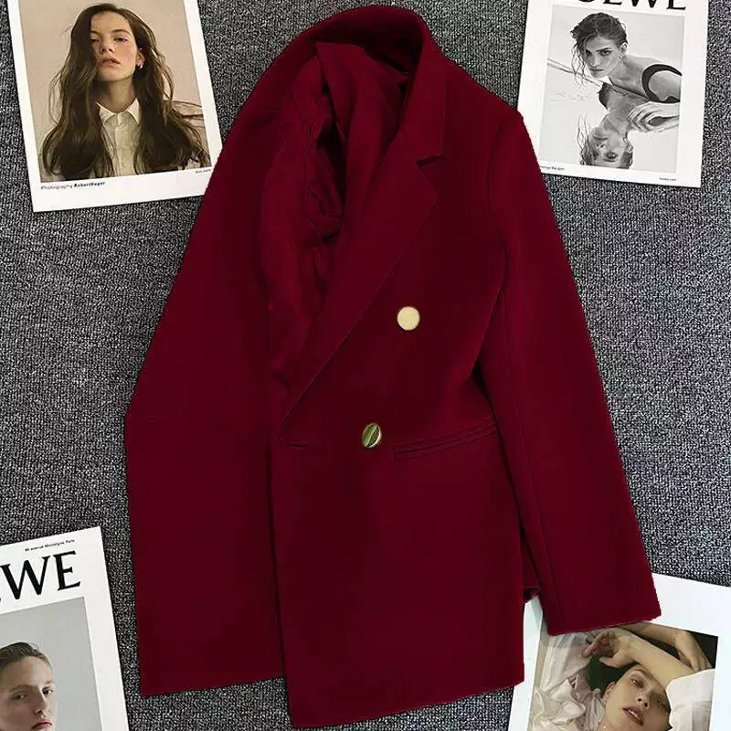 Tamanho elegante Casual feminino topo versão solta feminino coreano novo estilo jaqueta grande terno — imagem 1