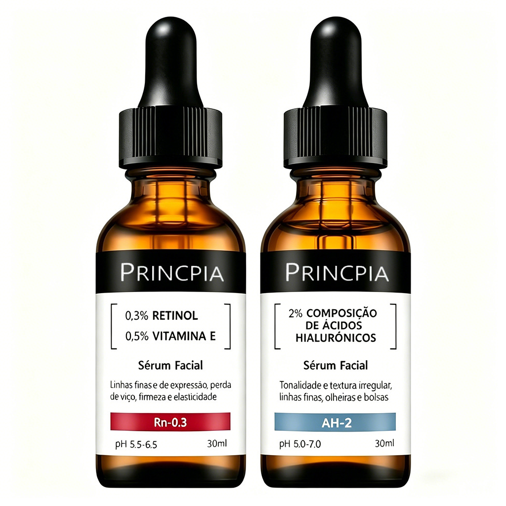 Princpia Rejuvenescedor Essencial - Sérum Retinol + Ácido Hialurônico |Antienvelhecimento + hidratante + iluminador