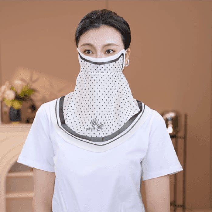 Verão impresso protetor solar novo estilo pescoço máscara de proteção pequeno colete estilo étnico pára-sol protetor sol