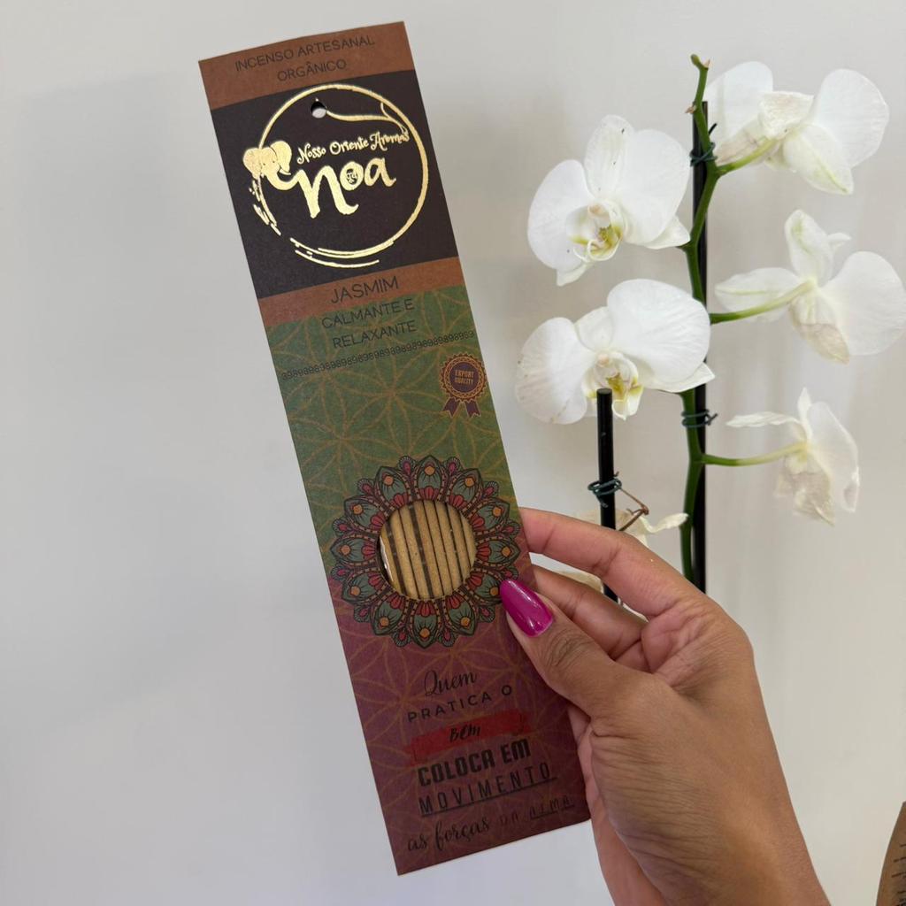 Incenso Artesanal Orgânico NOA – JASMIM - Calmante e Relaxante