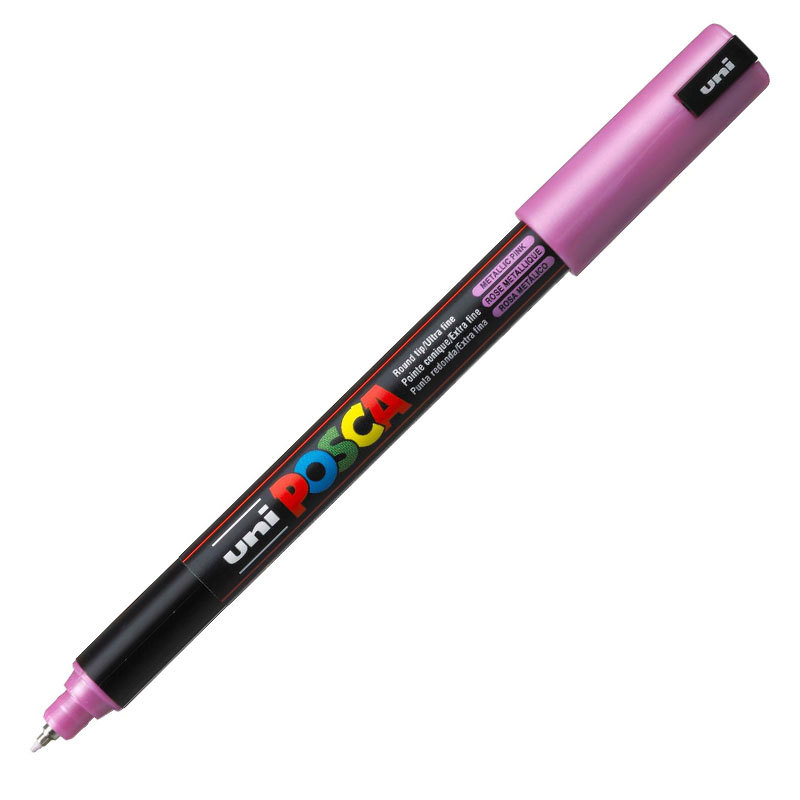 Caneta Posca PC-1MR Rosa Metálico Uni-Ball